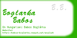 boglarka babos business card